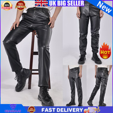 Pantalone uomo nero pelle PU