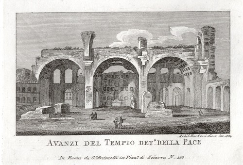 Tempio della pace incisione - della,