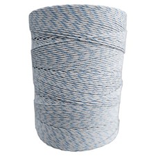 Filo di Recinto Pascolo Premium Bianco/Blu 400 M 9 Scala Corda per Staccionata