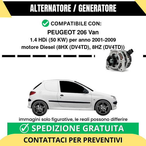 Alternatore peugeot 206 van - 206,