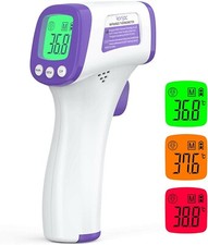 konjac 2 IN 1 Termometro frontale, Termometro Febbre Infrarossi Senza Contatto a