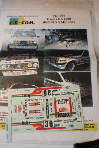 Decal ford escort gr 1 - 1/43,