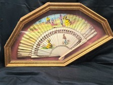 Ventaglio Antico dipinto a mano nella sua teca