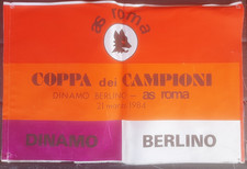 Bandierina in stoffa AS Roma Vintage anni 80 Coppa dei Campioni 1984 38x25