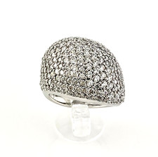 ANELLO DONNA ARGENTO 925 FASCIA PAVÈ CON LUMINOSI ZIRCONI CUBIC 