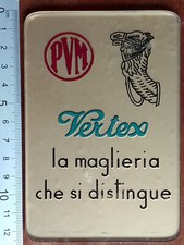 TARGHETTA PUBBLICITARIA DA BANCO VERTEX PVM ABBIGLIAMENTO ANNI '60 MODA VINTAGE