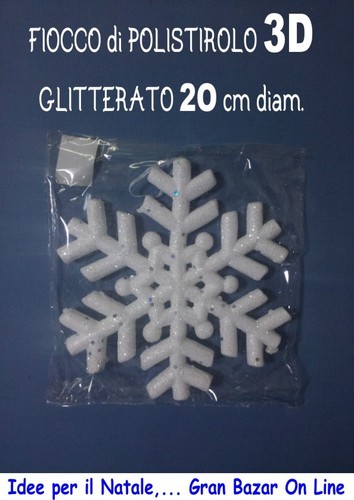 Natale fiocco polistirolo - natale, 3d