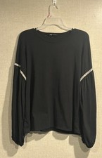 Top zara nero scintillante - top,