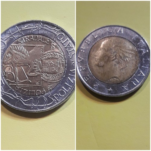Due moneta 500 lire - due.moneta.500.lire.polizia, di
