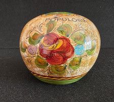 Vintage Vaso Populonia in Ceramica Deruta Immagini Floreali Anni 60