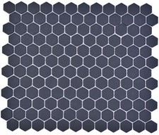 Ceramica Mosaico Hexagon Nero