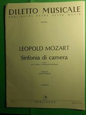 Leopold Mozart Sinfonia di camera F.dur per archi e cemb.Parti orch.