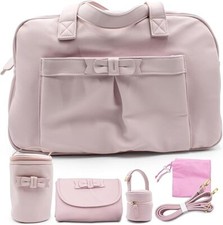 PASTELLO - BORSA NASCITA NEONATO BIMBO MAMMA MULTIFUNZIONE CON ACCESSORI ROSA