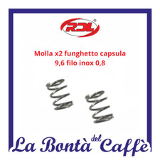 MOLLA X2  FUNGHETTO CAPS.  9,6 FILO INOX 0,8 PER MACCHINA DA CAFFE' RDL MINI