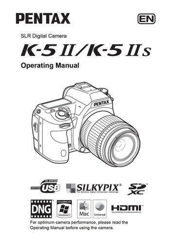 Pentax k5ii s manuale - pentax, ii/k5ii-s