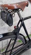 bici bianchi restaurata anni 30 con faro bosch e sella CM in cuoio lavorato 