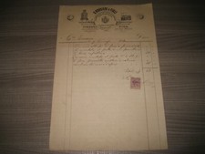 Fattura commerciale BORSIERI e FIGLI Fabbricanti cucine economiche  Firenze 1893