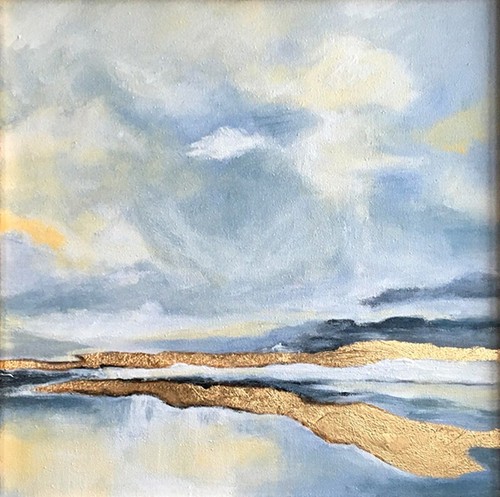 Paesaggio astratto 100x100cm - paesaggio,