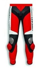 New Ducati Corse Motorcycle Leather Riding Trouser For Men Biker Motorsports