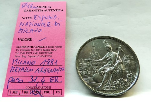 Rara medaglia metallo milano - medaglia,