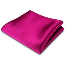 POCHETTE FAZZOLETTO TASCHINO RASO FUCSIA SETA CLASSICO UOMO DONNA