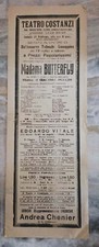 MADAMA BUTTERFLY GIACOMO PUCCINI LOCANDINA TEATRO COSTANZI 1915-16