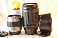 Nikon AF G Nikkor 28-80 mm e 70-300 mm SET DUE obiettivi FX per D750 D300 D600 D800 D90