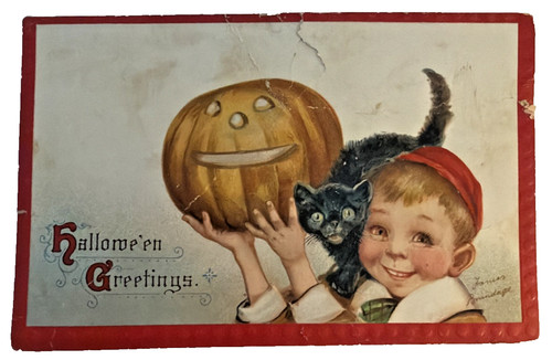Cartolina halloween auguri - halloween,