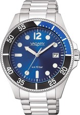 Orologio Vagary by Citizen Uomo Acciaio Nero Blu Indicatore Giorno _VD5-112-73