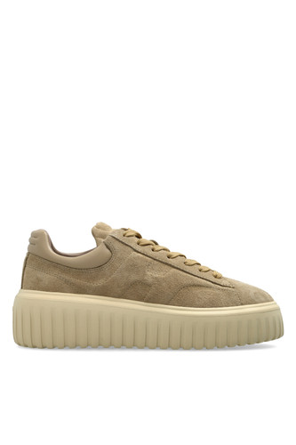 Hogan beige suede sneakers new - beige,