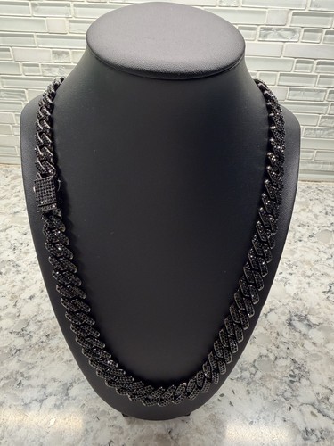 Collana catena cubana nera