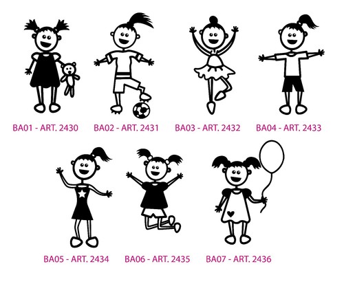 Adesivi family bimba - adesivi,