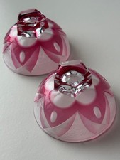 Coppia di tazze da sake in vetro tagliato Kiriko, motivo Sakura con fiori...