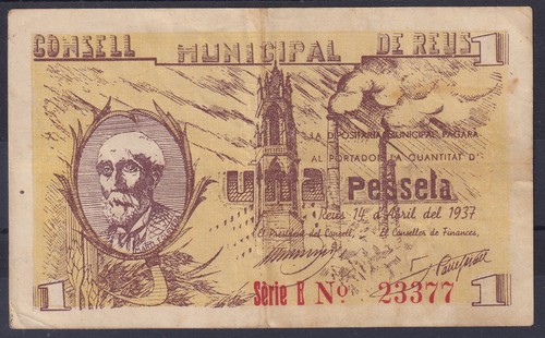 Billete reus peseta - reus,