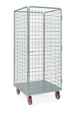 Roll Container Zincato H220 – Gabbia Metallica su Ruote (120x75x220 cm)