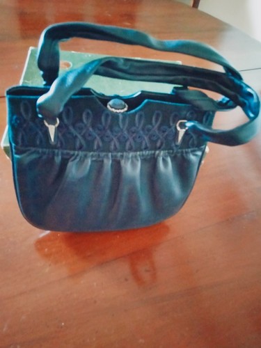 Borsa vintage nappa blu ditta - borsa,