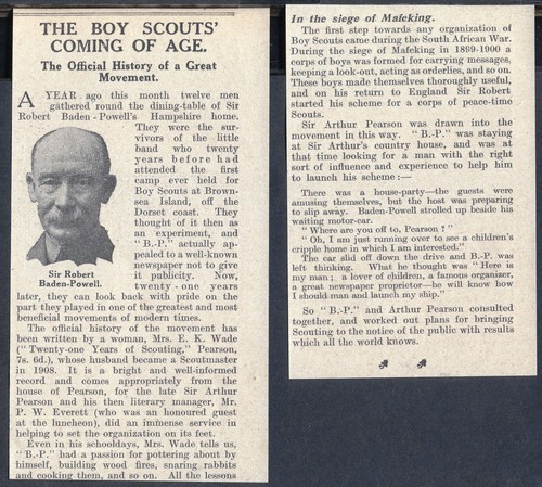 1929 vintage clipping baden - 1929, clipping: