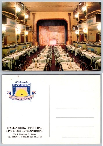 Cartolina ristorante teatro - cartolina,
