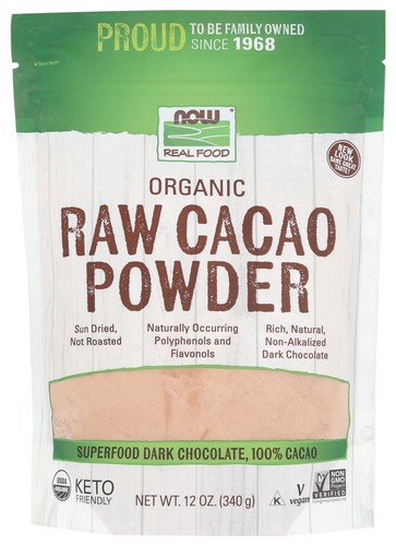 Now real food cacao crudo - real,