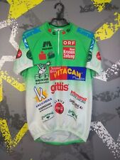 M&B Vintage Jersey Ciclismo Bici Shirt Verde Poliestere Maglia Uomo Taglia M/L ig93