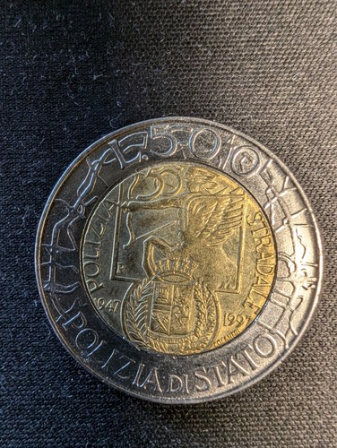 Moneta bimetallo 500 lire rare - bimetallo,