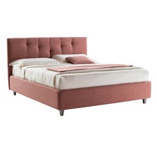 LettoFacile montalo in 30 Minuti - Letto Matrimoniale Vesta in Tessuto Rosso