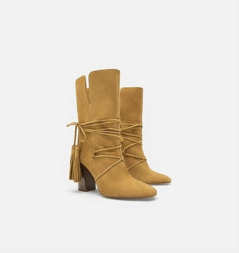 Zara stivaletti scamosciati - stivaletti,