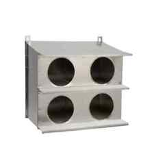 COLOMBAIA, GABBIA PER COLOMBI A 4 FORI ACCIAIO ZINCATO, FONDO IN LEGNO 50x36x49