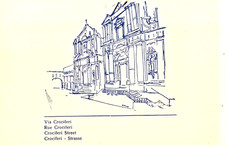 CATANIA VIA CROCIFERI CARTOLINA disegno del MAESTRO SEBASTIANO MILLUZZO