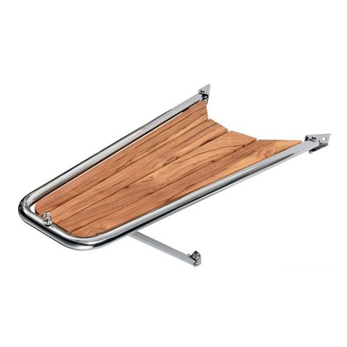 Delfiniera inox teak semplice - inox/teak,