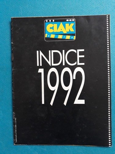 Rivista ciak cinema indice - rivista,