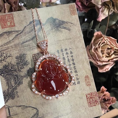 Collana con ciondolo buddha - collana,