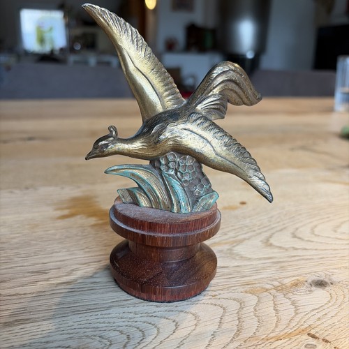 Statua uccellino ottone - statua, su