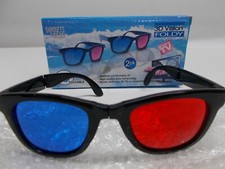  Occhiali 3D Anaglifici Visione Tridimensionale Film TV Cinema DVD Rosso Ciano